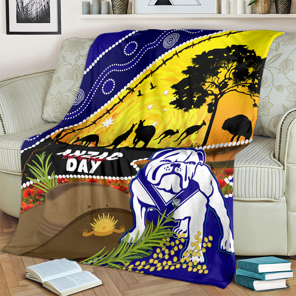 Bulldogs ANZAC Day Blanket Rosemary Starring Night Style