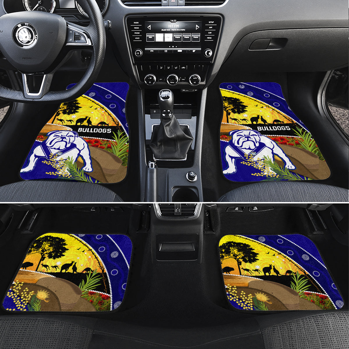 Bulldogs ANZAC Day Car Mats Rosemary Starring Night Style