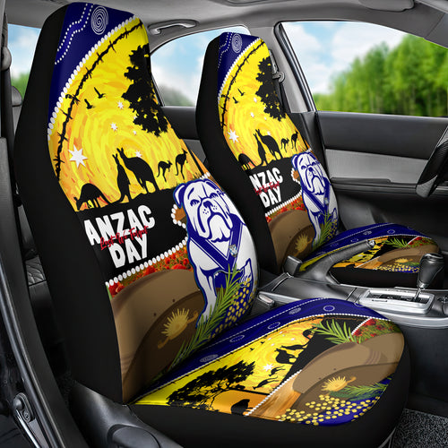 Bulldogs ANZAC Day Car Seat Cover Rosemary Starring Night Style