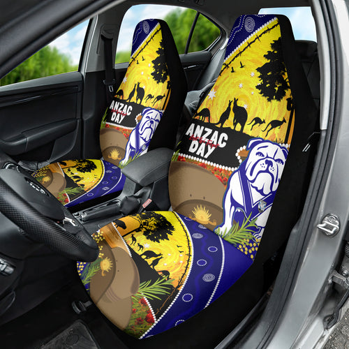 Bulldogs ANZAC Day Car Seat Cover Rosemary Starring Night Style