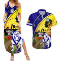 Bulldogs ANZAC Day Couples Matching Summer Maxi Dress and Hawaiian Shirt Rosemary Starring Night Style