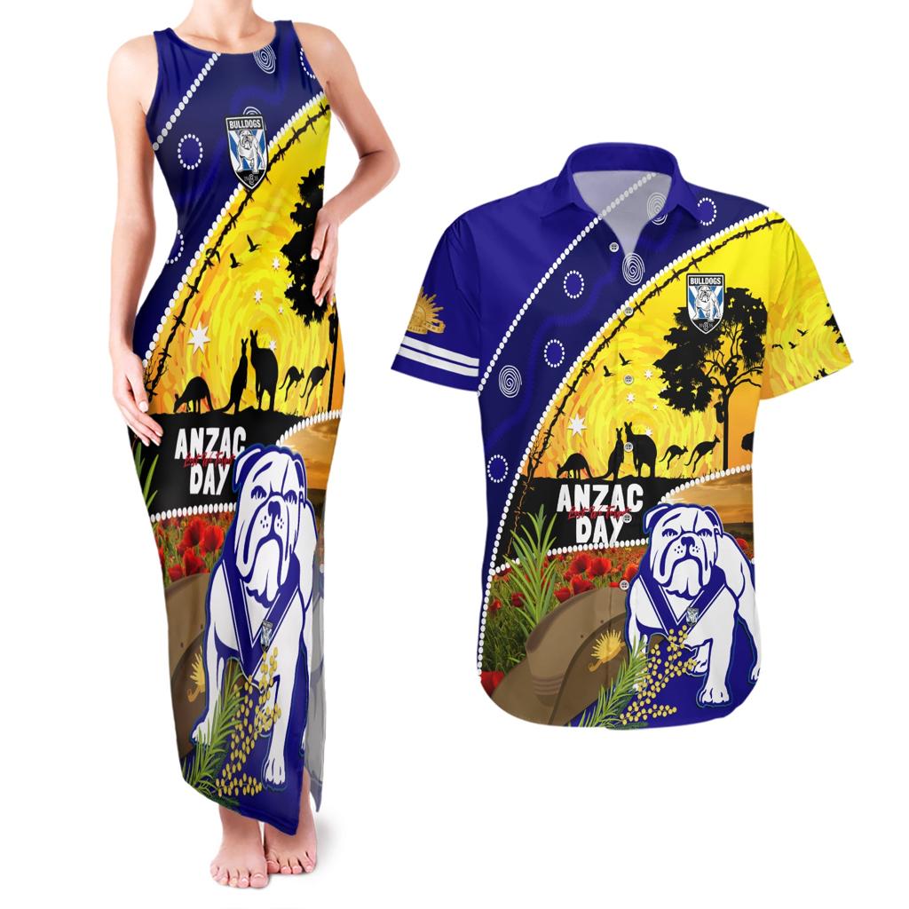Bulldogs ANZAC Day Couples Matching Tank Maxi Dress and Hawaiian Shirt Rosemary Starring Night Style