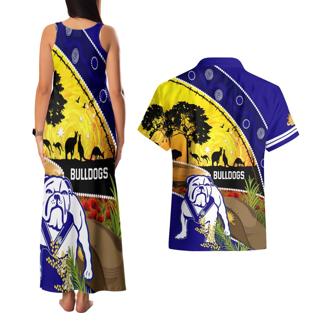 Bulldogs ANZAC Day Couples Matching Tank Maxi Dress and Hawaiian Shirt Rosemary Starring Night Style