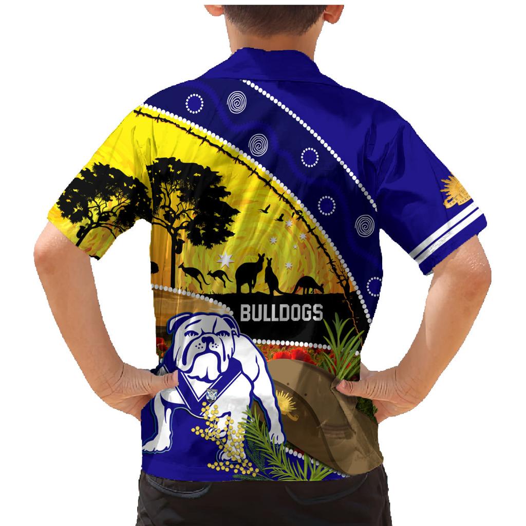Bulldogs ANZAC Day Family Matching Mermaid Dress and Hawaiian Shirt Rosemary Starring Night Style