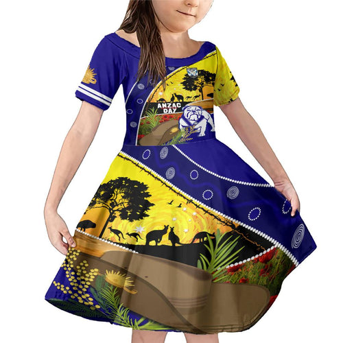 Bulldogs ANZAC Day Family Matching Mermaid Dress and Hawaiian Shirt Rosemary Starring Night Style