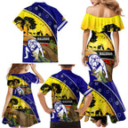Bulldogs ANZAC Day Family Matching Mermaid Dress and Hawaiian Shirt Rosemary Starring Night Style