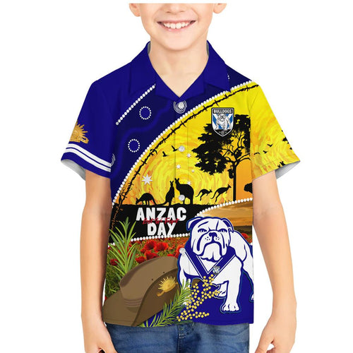 Bulldogs ANZAC Day Family Matching Mermaid Dress and Hawaiian Shirt Rosemary Starring Night Style