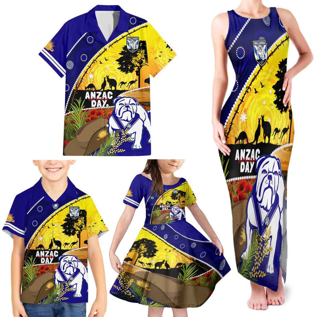Bulldogs ANZAC Day Family Matching Tank Maxi Dress and Hawaiian Shirt Rosemary Starring Night Style