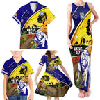 Bulldogs ANZAC Day Family Matching Tank Maxi Dress and Hawaiian Shirt Rosemary Starring Night Style