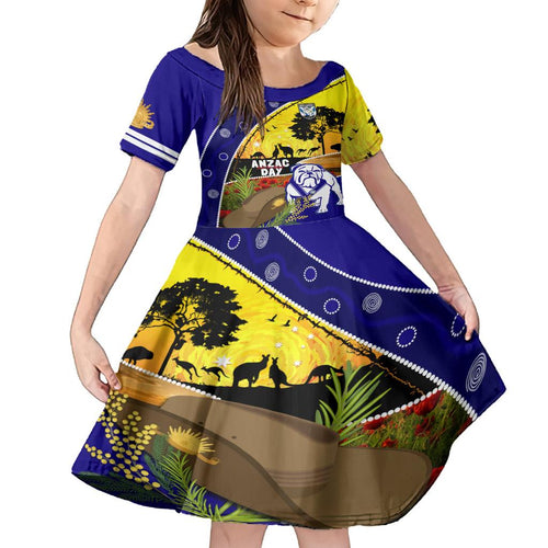 Bulldogs ANZAC Day Family Matching Tank Maxi Dress and Hawaiian Shirt Rosemary Starring Night Style