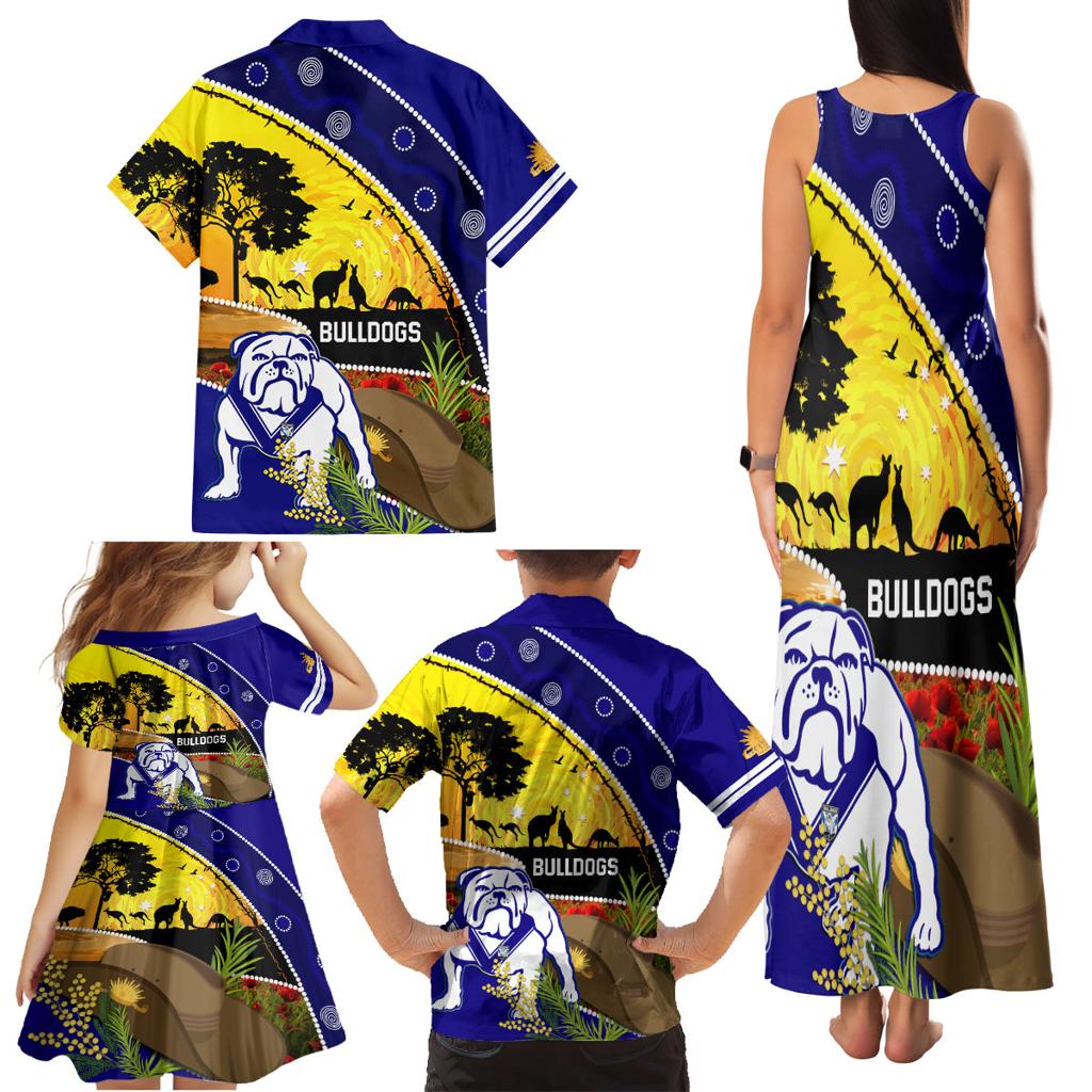 Bulldogs ANZAC Day Family Matching Tank Maxi Dress and Hawaiian Shirt Rosemary Starring Night Style
