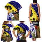Bulldogs ANZAC Day Family Matching Tank Maxi Dress and Hawaiian Shirt Rosemary Starring Night Style