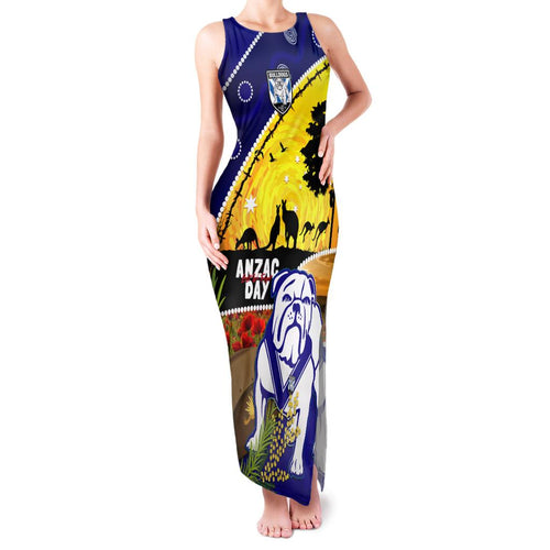 Bulldogs ANZAC Day Family Matching Tank Maxi Dress and Hawaiian Shirt Rosemary Starring Night Style