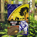 Bulldogs ANZAC Day Garden Flag Rosemary Starring Night Style