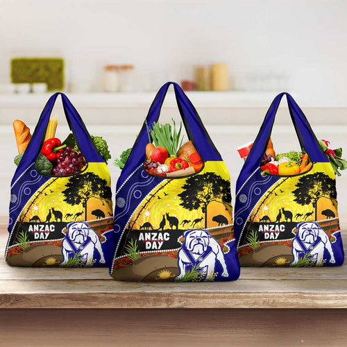 Bulldogs ANZAC Day Grocery Bag Rosemary Starring Night Style