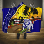 Bulldogs ANZAC Day Hooded Blanket Rosemary Starring Night Style