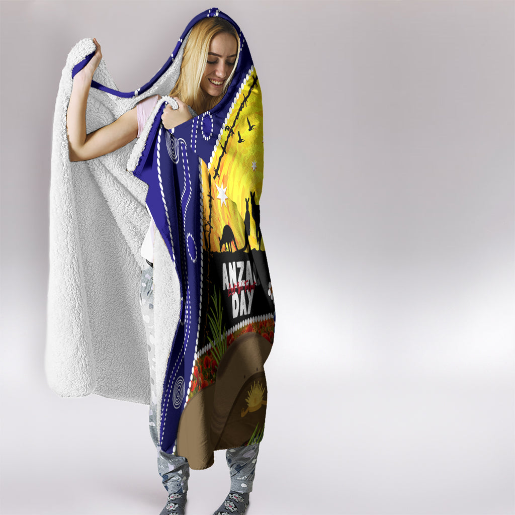 Bulldogs ANZAC Day Hooded Blanket Rosemary Starring Night Style