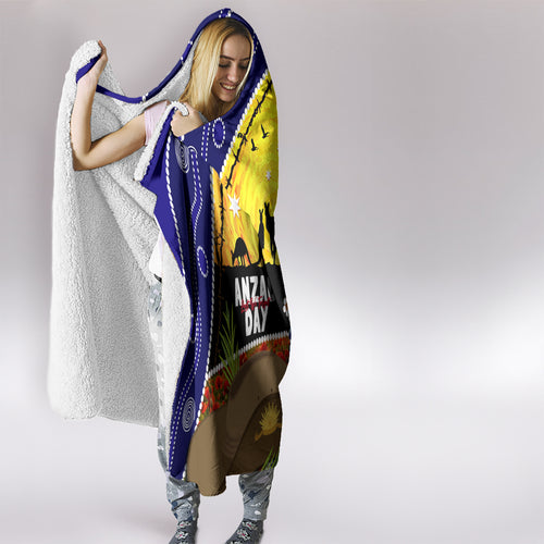 Bulldogs ANZAC Day Hooded Blanket Rosemary Starring Night Style