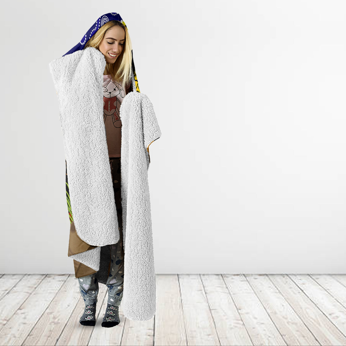 Bulldogs ANZAC Day Hooded Blanket Rosemary Starring Night Style