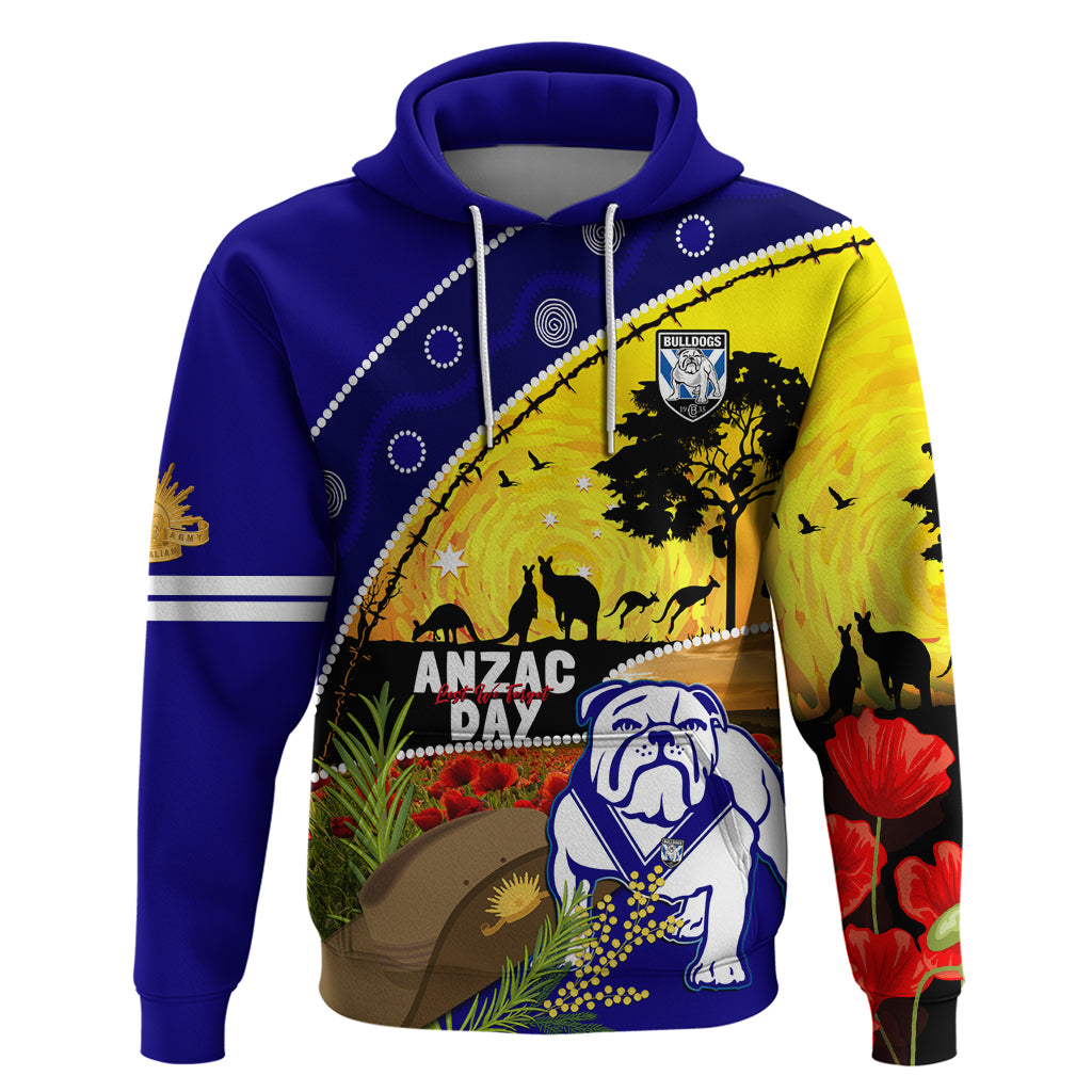 Bulldogs ANZAC Day Hoodie Rosemary Starring Night Style