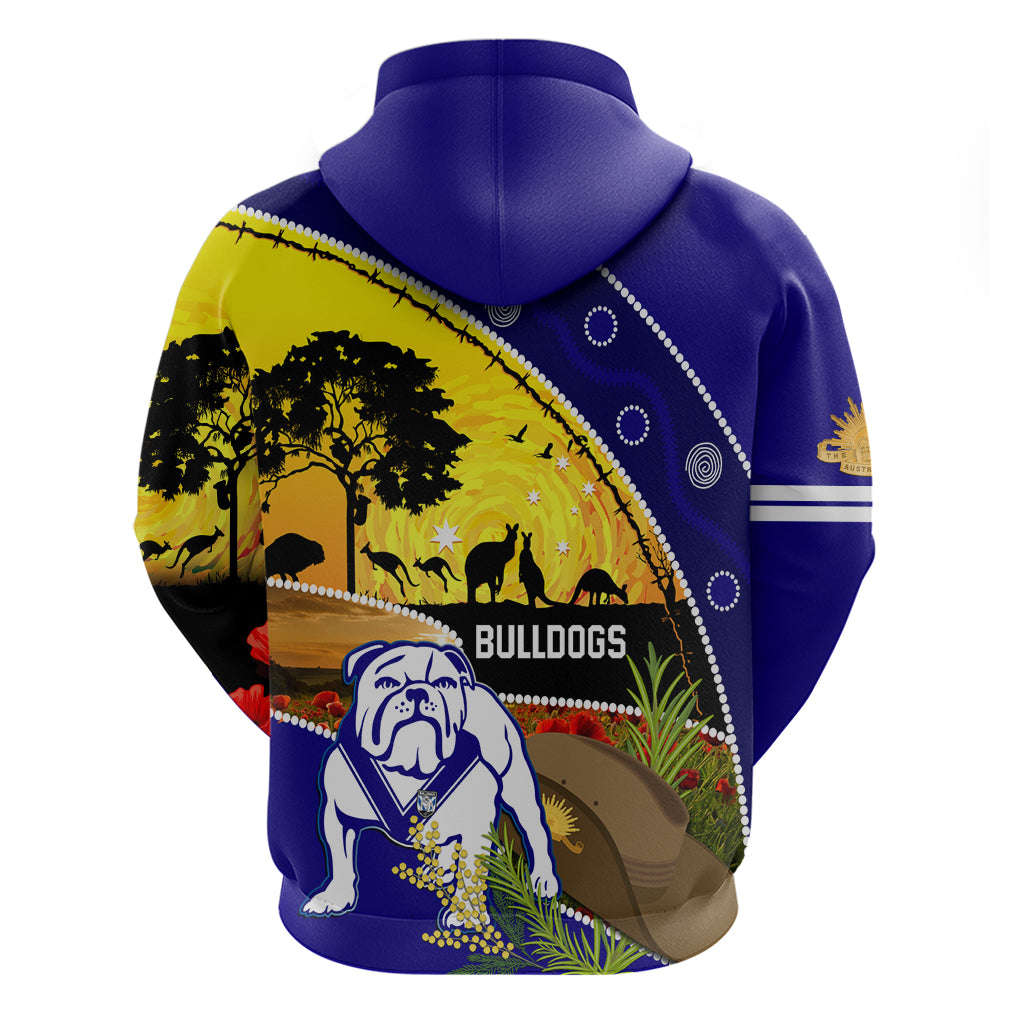 Bulldogs ANZAC Day Hoodie Rosemary Starring Night Style