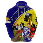 Bulldogs ANZAC Day Hoodie Rosemary Starring Night Style