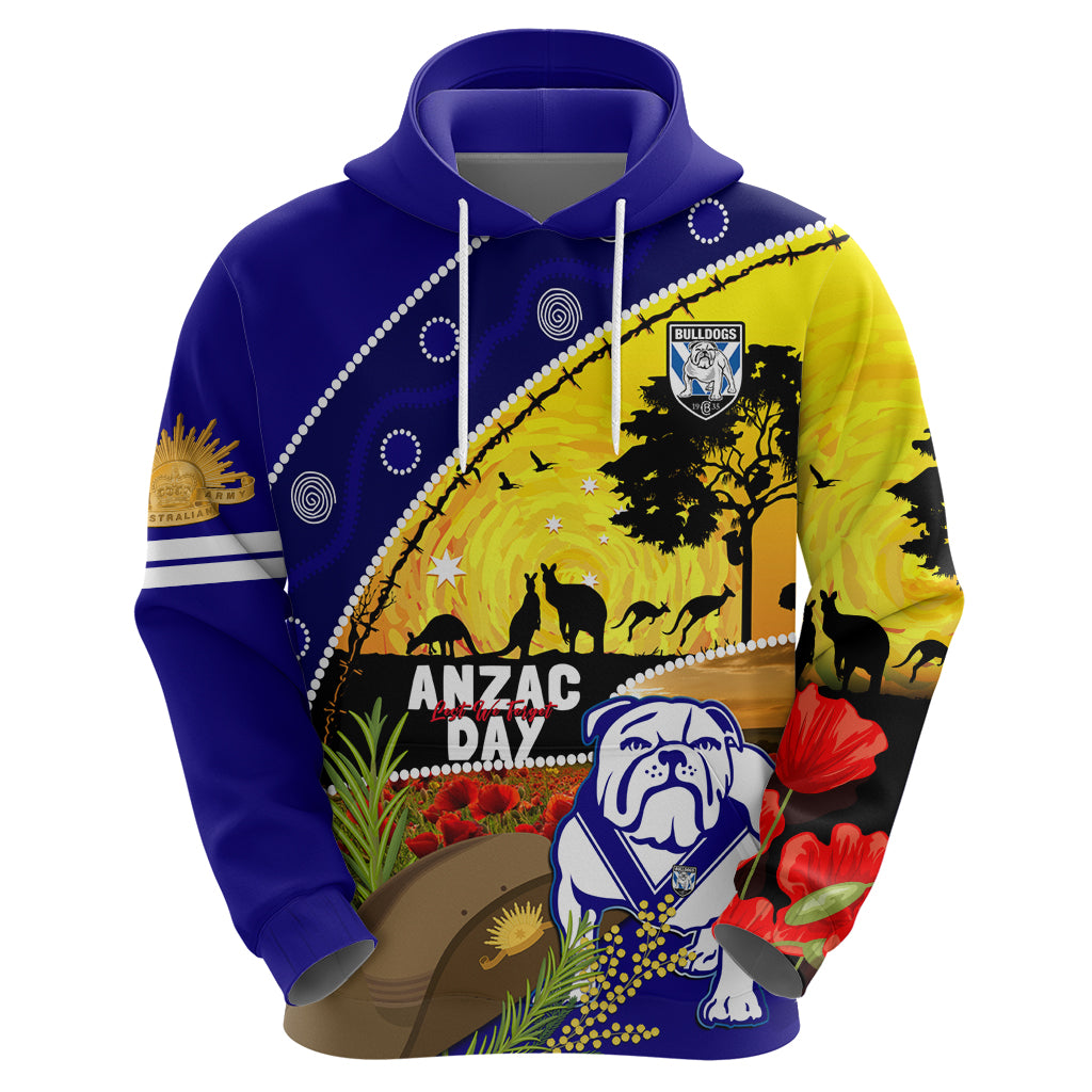 Bulldogs ANZAC Day Hoodie Rosemary Starring Night Style