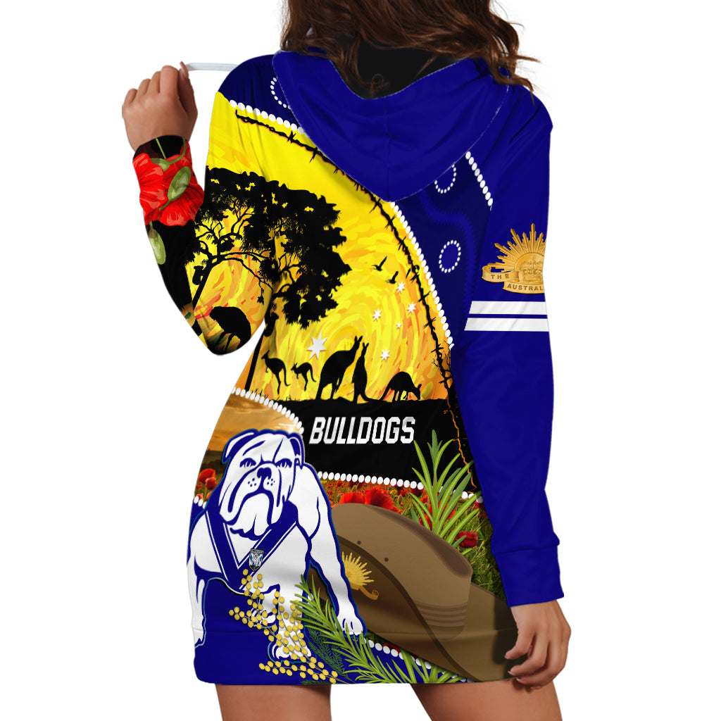 Bulldogs ANZAC Day Hoodie Dress Rosemary Starring Night Style