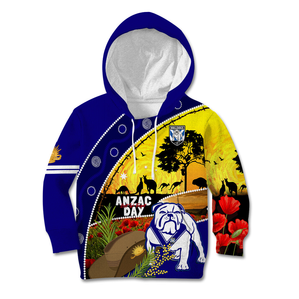Bulldogs ANZAC Day Kid Hoodie Rosemary Starring Night Style