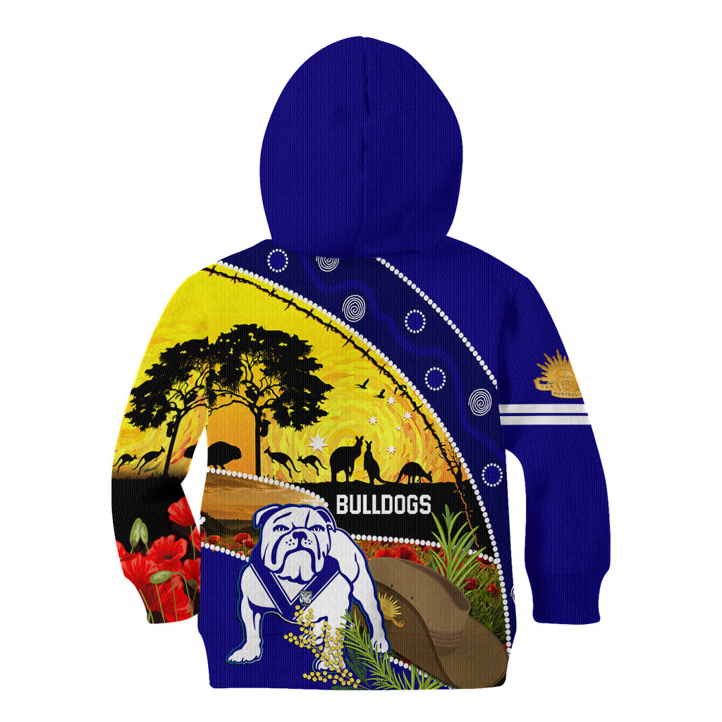 Bulldogs ANZAC Day Kid Hoodie Rosemary Starring Night Style
