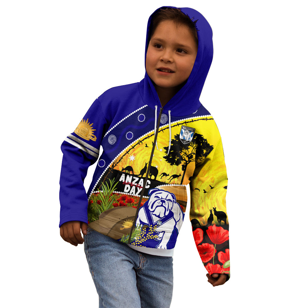Bulldogs ANZAC Day Kid Hoodie Rosemary Starring Night Style