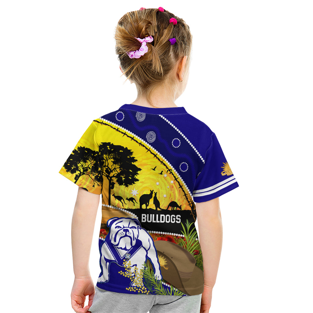 Bulldogs ANZAC Day Kid T Shirt Rosemary Starring Night Style