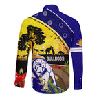 Bulldogs ANZAC Day Long Sleeve Button Shirt Rosemary Starring Night Style