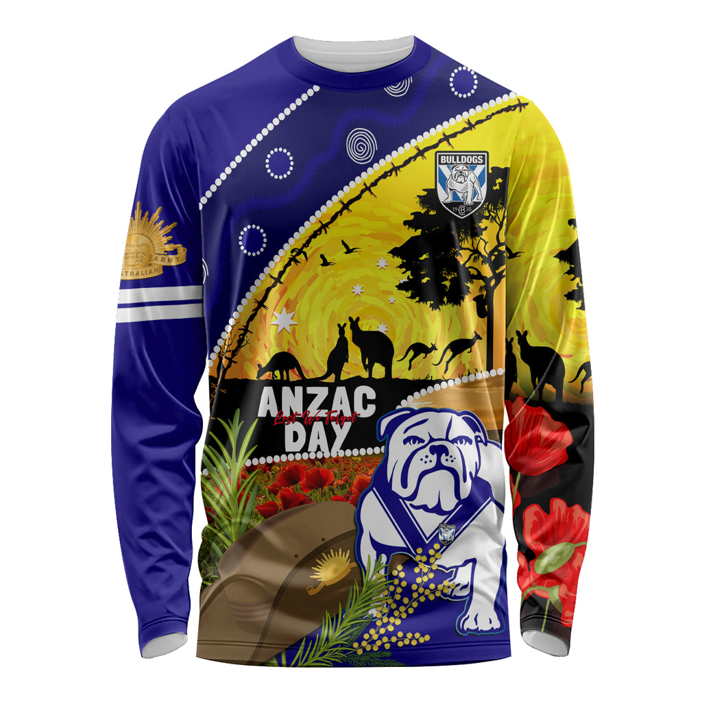 Bulldogs ANZAC Day Long Sleeve Shirt Rosemary Starring Night Style