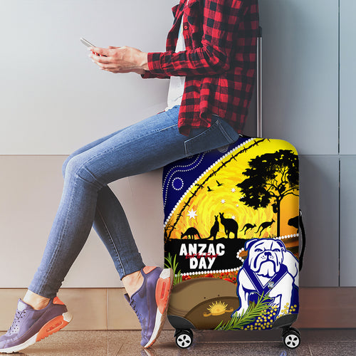 Bulldogs ANZAC Day Luggage Cover Rosemary Starring Night Style