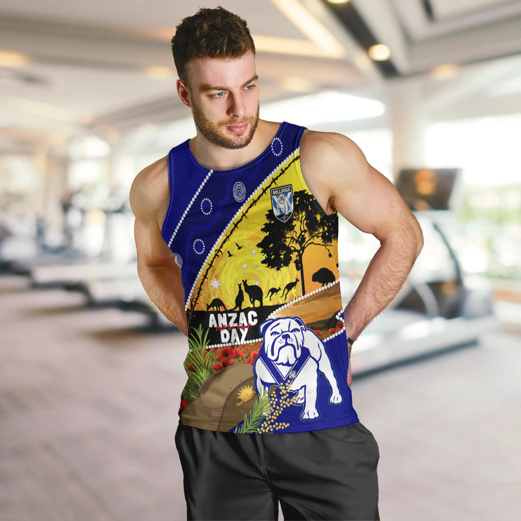 Bulldogs ANZAC Day Men Tank Top Rosemary Starring Night Style