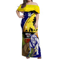 Bulldogs ANZAC Day Off Shoulder Maxi Dress Rosemary Starring Night Style