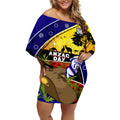Bulldogs ANZAC Day Off Shoulder Short Dress Rosemary Starring Night Style