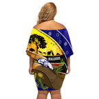 Bulldogs ANZAC Day Off Shoulder Short Dress Rosemary Starring Night Style