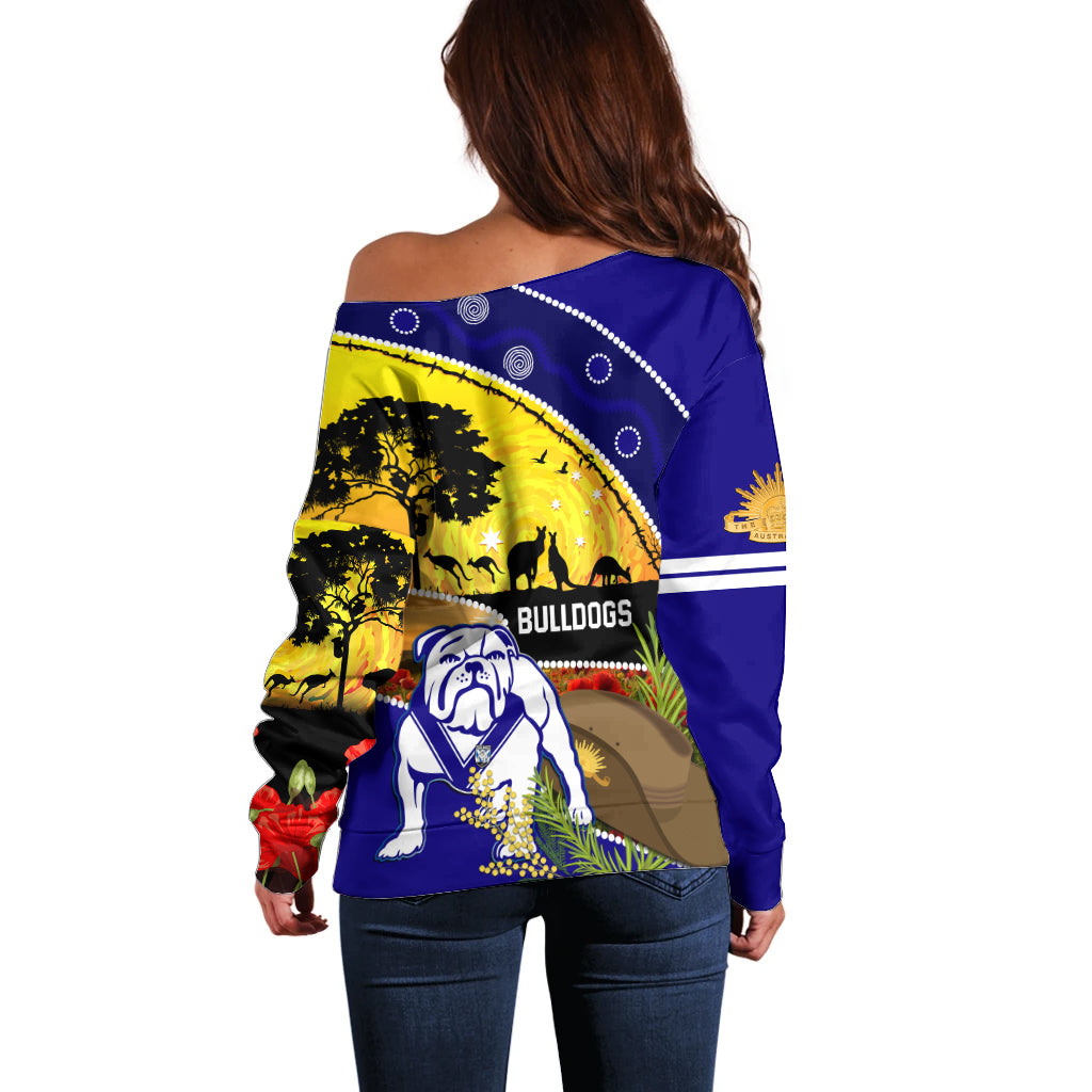Bulldogs ANZAC Day Off Shoulder Sweater Rosemary Starring Night Style