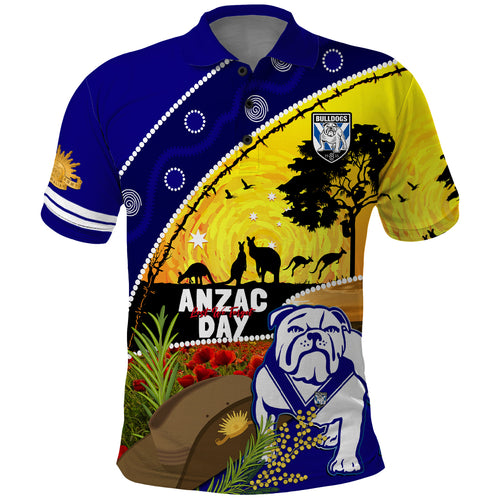 Bulldogs ANZAC Day Polo Shirt Rosemary Starring Night Style