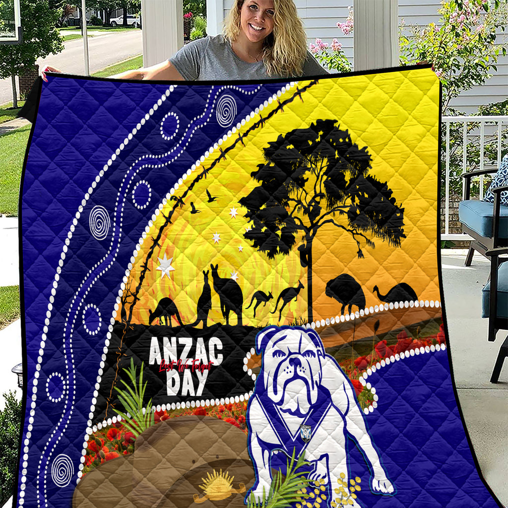 Bulldogs ANZAC Day Quilt Rosemary Starring Night Style