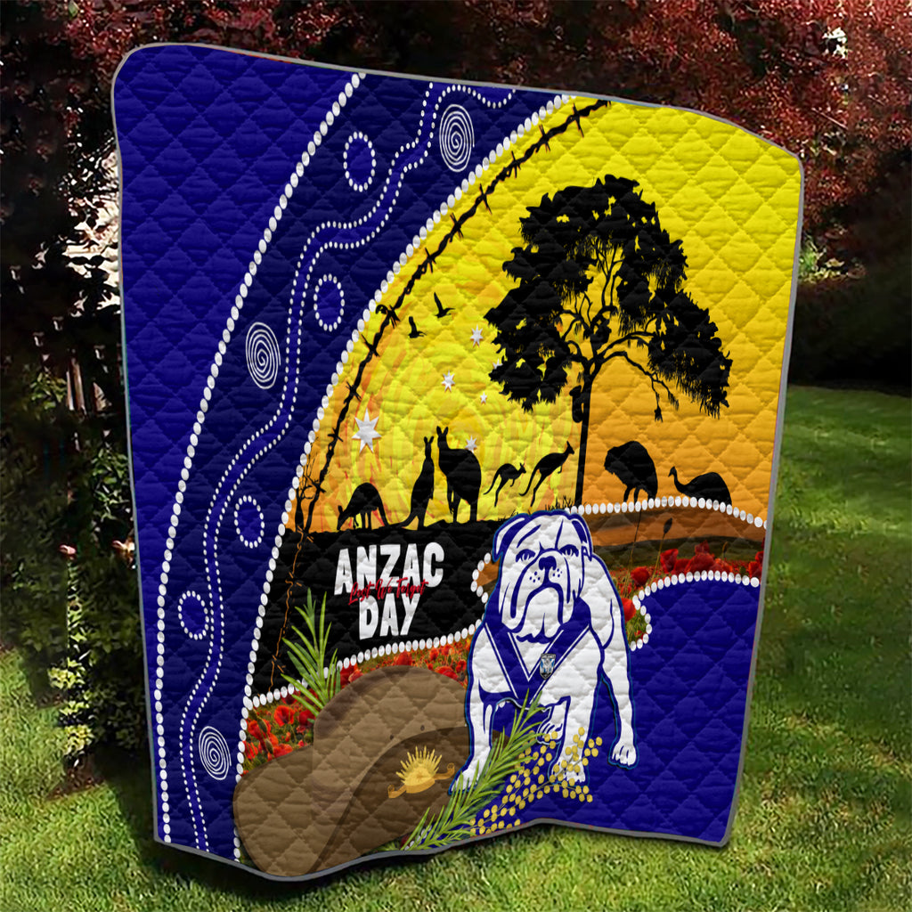 Bulldogs ANZAC Day Quilt Rosemary Starring Night Style