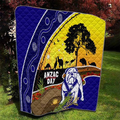 Bulldogs ANZAC Day Quilt Rosemary Starring Night Style