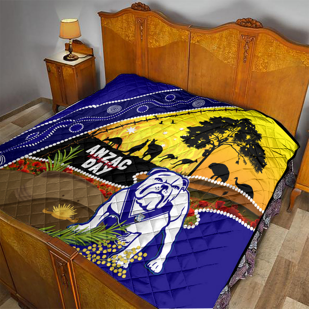 Bulldogs ANZAC Day Quilt Rosemary Starring Night Style