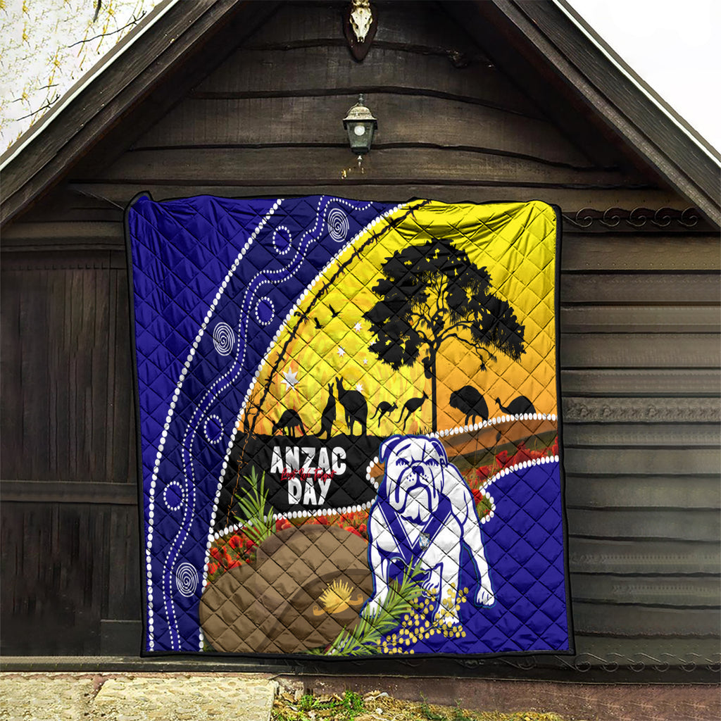 Bulldogs ANZAC Day Quilt Rosemary Starring Night Style