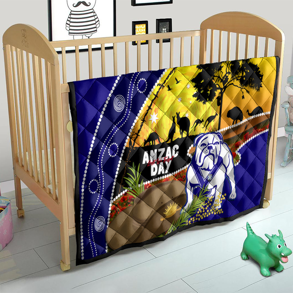 Bulldogs ANZAC Day Quilt Rosemary Starring Night Style