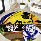 Bulldogs ANZAC Day Round Carpet Rosemary Starring Night Style