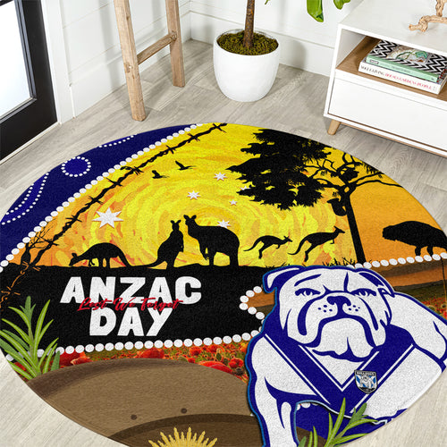 Bulldogs ANZAC Day Round Carpet Rosemary Starring Night Style