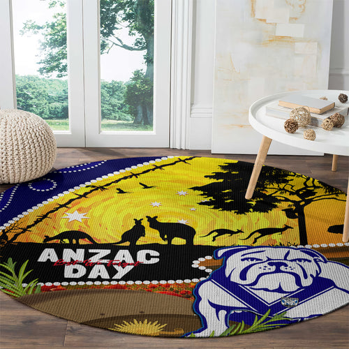 Bulldogs ANZAC Day Round Carpet Rosemary Starring Night Style